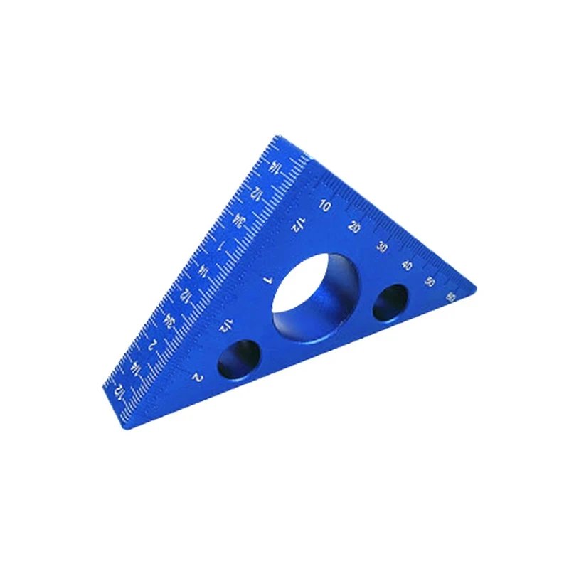 Right Angle Ruler Aluminum Alloy Pocket Square DIY Woodworking Triangle Ruler Height Measuring Gauging Woodworking Tool