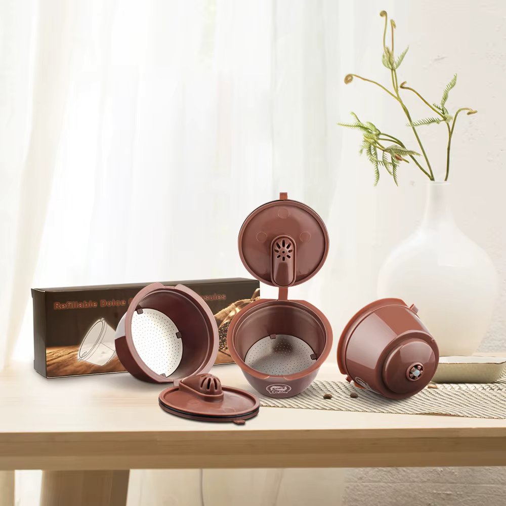 iCafilas Reusable Coffee Capsule Pods for Dolce Gusto Refillable Filters Crema Espresso Capsules Cup Kitchen Tool