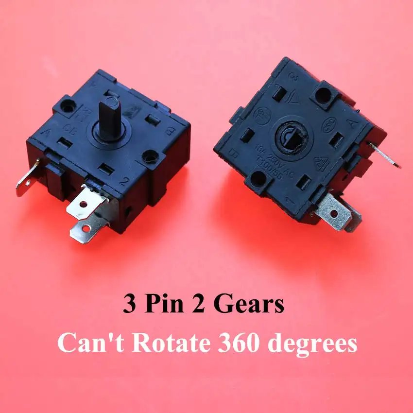 1PCS Electric Room Heater Gear Knob Switch 3/4/5/6/7/8 Position 3Pin 5Pin 6Pin 8Pin Rotary Switch Selector AC 250V 16A Radiator