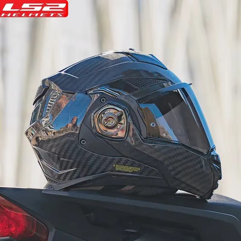 LS2 FF901 Original Motorcycle Helmet Advant X Carbon Fiber Capacete LS2 Dual Lens Modular Flip Up Helmet Cascos Para Moto Helmet