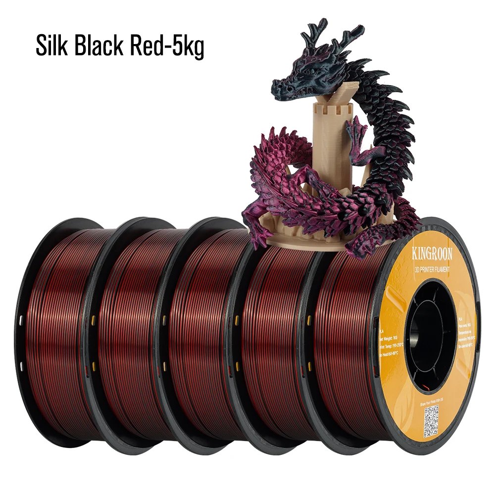 Silk Black Red