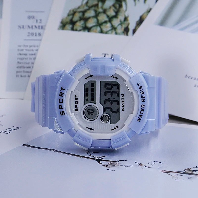 YIKAZE Kids Watches Fashion Luminous Waterproof Alarm Clock  Watches Boys and Girls Student Smart Electronic Watch Gift
