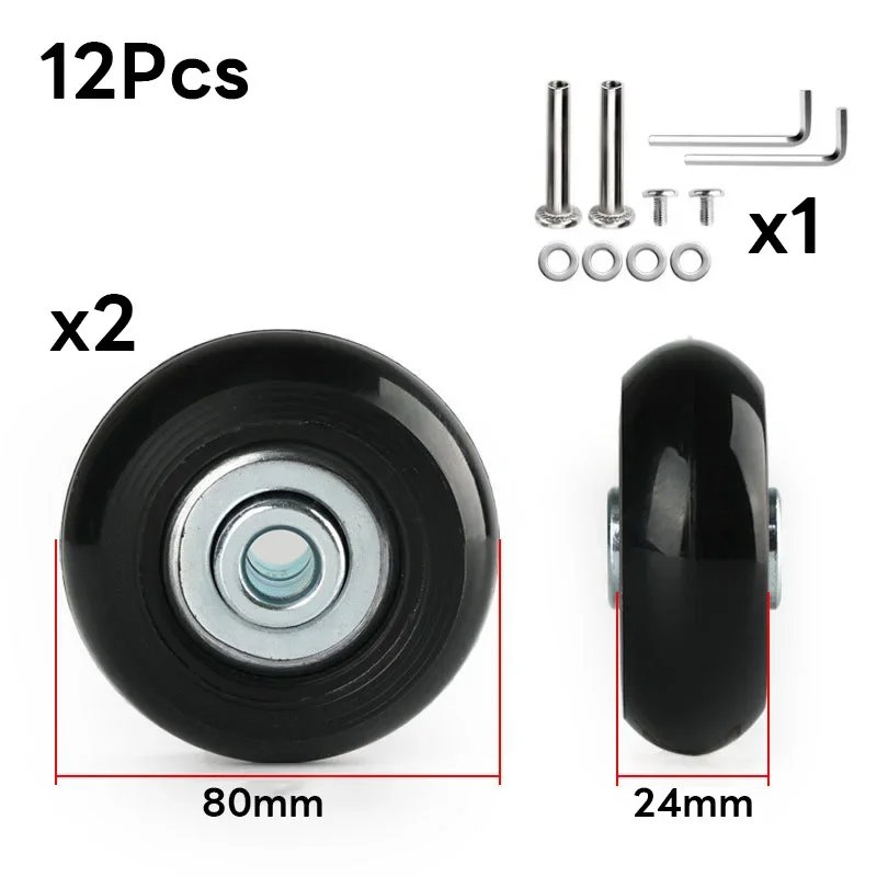 80mm-24mm-2 Wheels