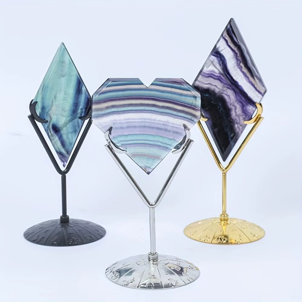 Twelve Zodiac Bohemian Crystal Display with Removable Metal Base-perfect for Home, Office and Party Decor