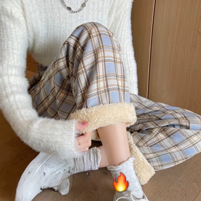 Strongest warm fleece check pants