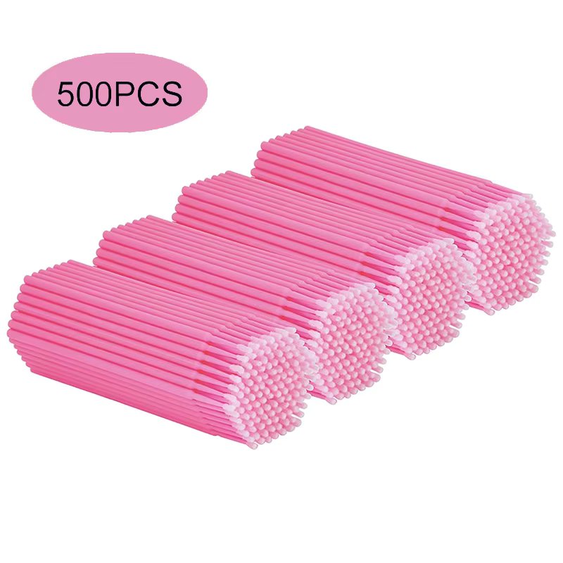 500pcs/lot Eyelash Extension Cleaning Swabs Lash Lift Glue Remover Applicators Microblade Makeup Micro Brushes Tool