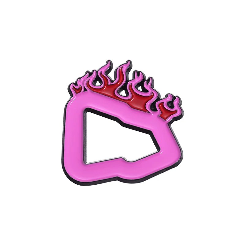 Hollow Baseball Cap Decorative Brooch Pin Flame Creative Trendy Backpack Hat Metal Lapel Badge Jewelry Accessories Gift Friend