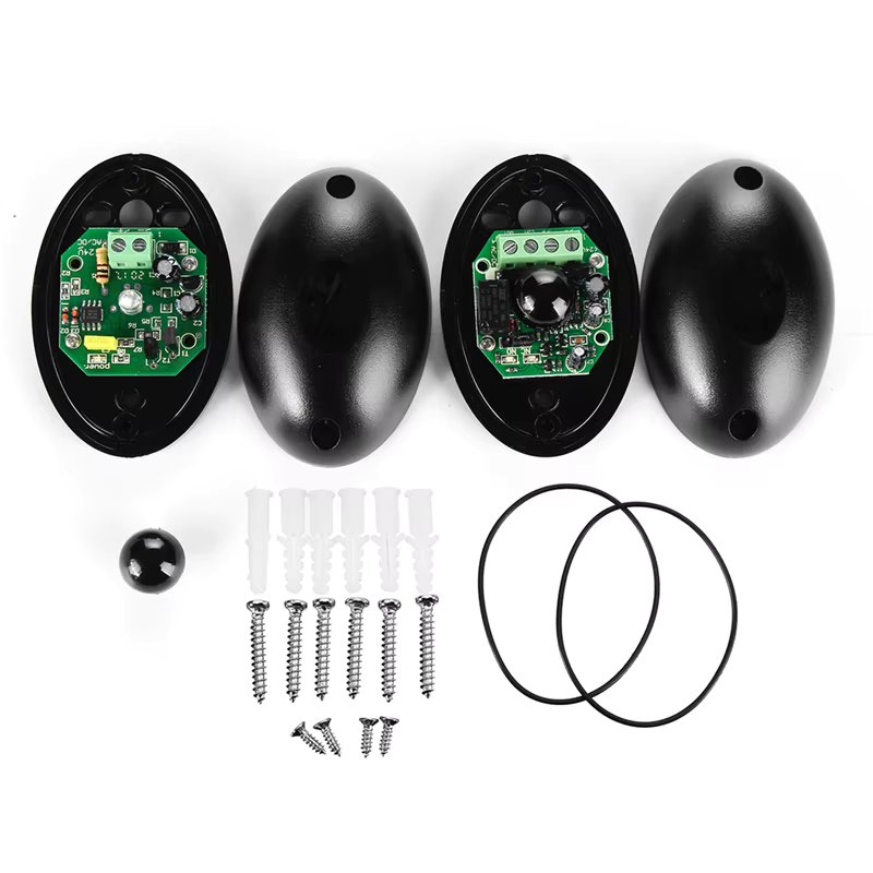 12V/24V Egg Shape Active Infrared Beam Sensor Barrier Detector With 2 photocells For Window Door Garage Door Gates