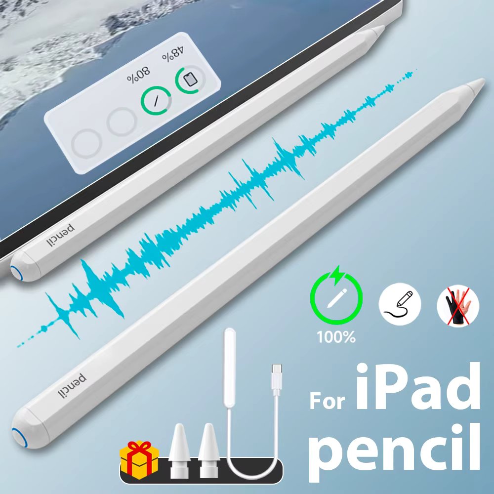 For Ipad Mini Air Standby Long Stylus For Ipad Pro 11 12.9in 3rd 4 5 6th Magnetic Charging Ipad Pencil Accessory Tablet Pencil