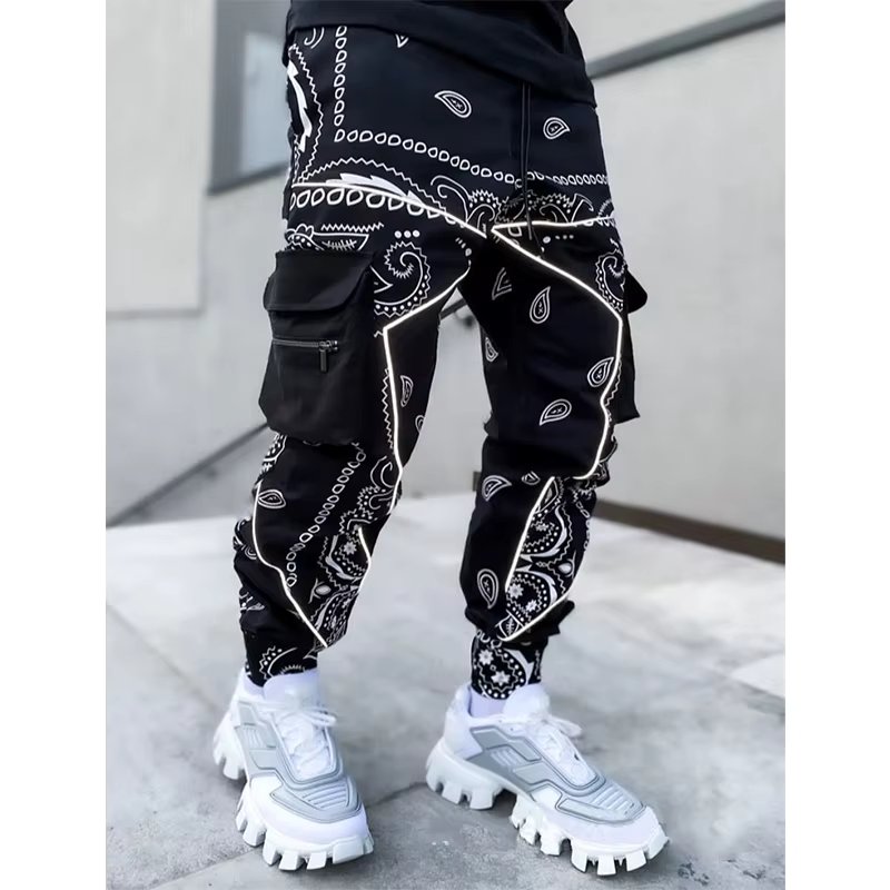 Hip Hop Printing Pants Men Trousers Fashion Streetwear Sweatpants for Men Joggers High Street Loose Cargo Pants Men