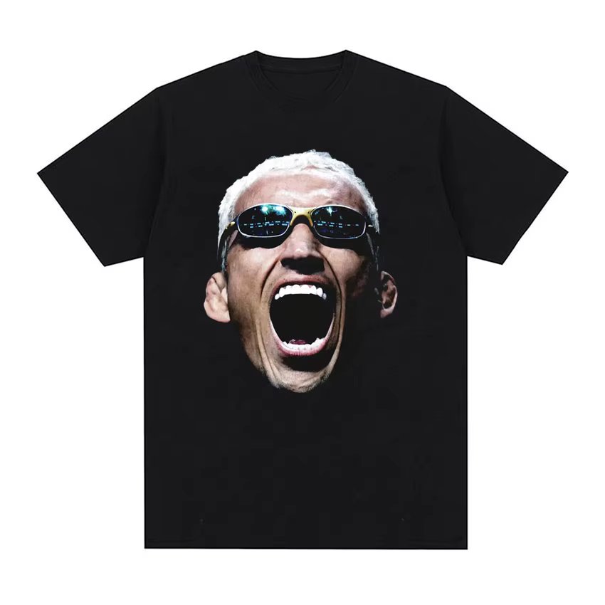 Limited Charles Oliveira Big Face Graphic Tee Shirt Men's Clothing Harajuku Vintage Oversized T-shirt Unisex 100% Cotton T Shirt