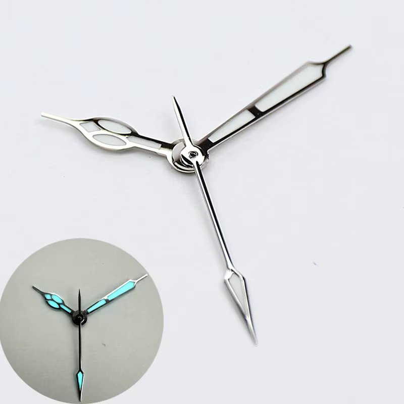 High Quality Vintage Watch Hands Polished Bgw9 C3 Blue Green Luminescent Pointer For Seiko Nh35 Nh36 Movement Watch Conversion