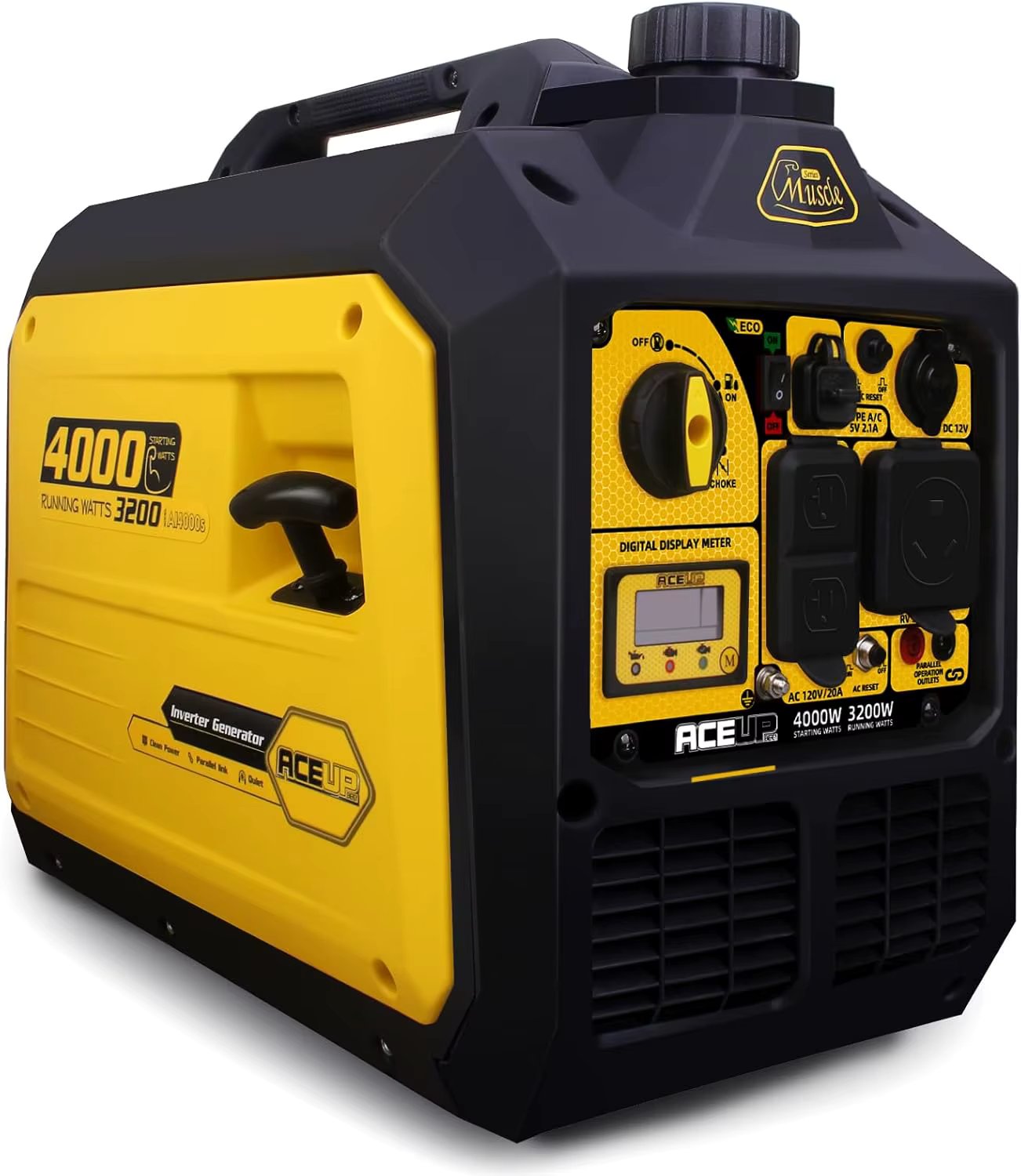 4000 Watt Portable Inverter Generator, Gas Powered Generator Quiet for Home