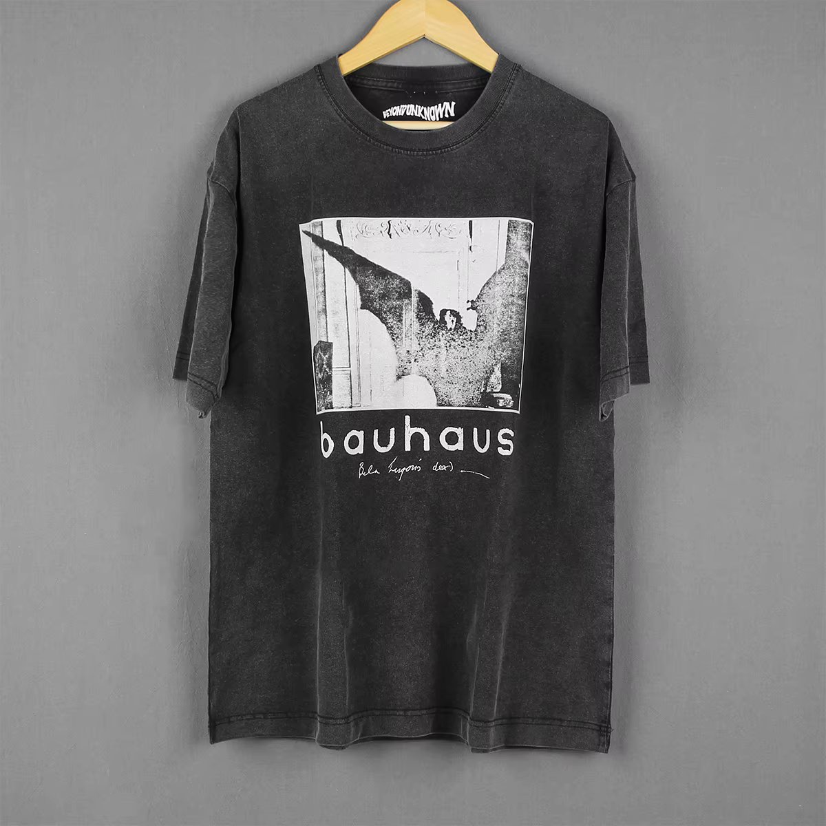 Bauhaus T-Shirt Bela Lugosi's Dead New Wave Goth Rock Post Punk Cocteau Twins Band Summer Men's Clothing Washed Cotton Tee Shirt