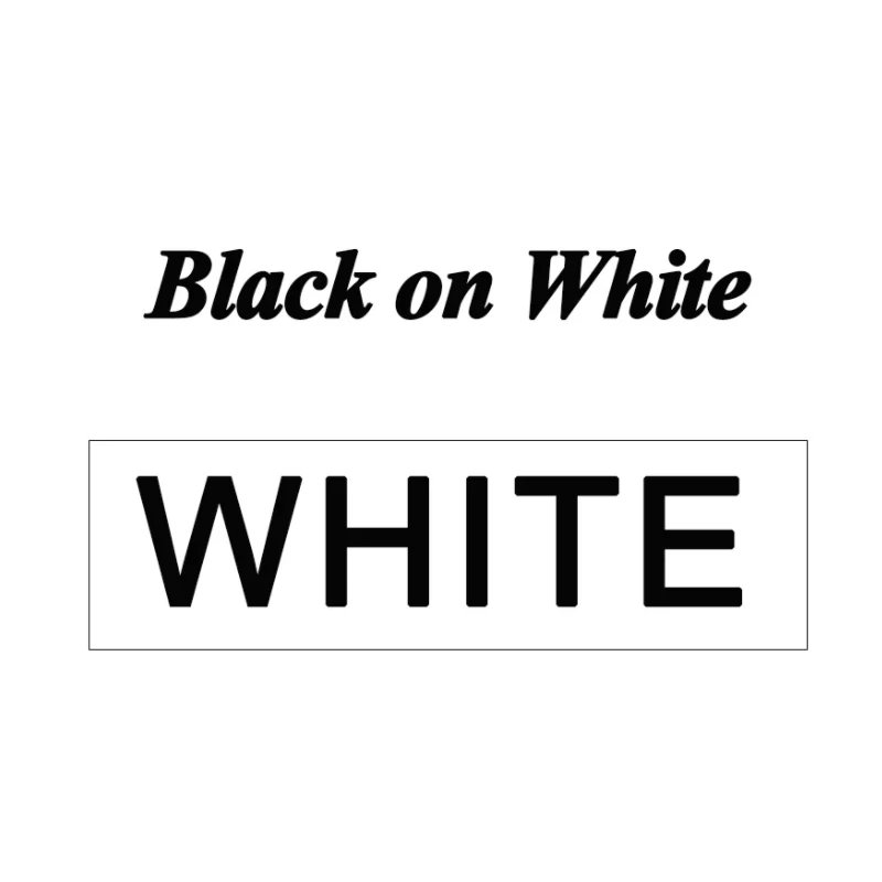 Black on White
