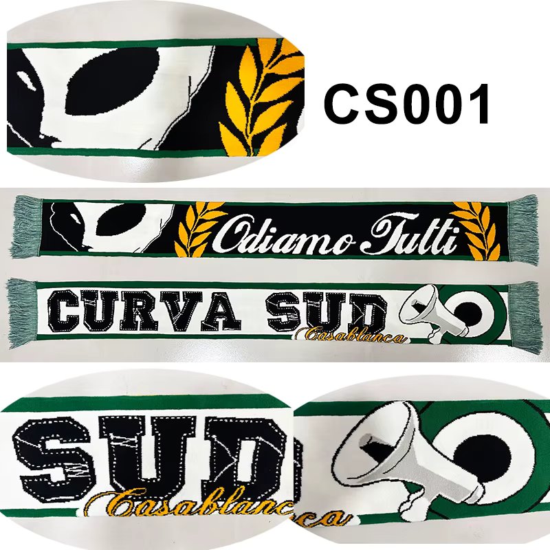 145*18 cm Size Curva Sud Odiamo Tutti Scarf Elastic Scarf for Fans Double-faced Knitted CS001