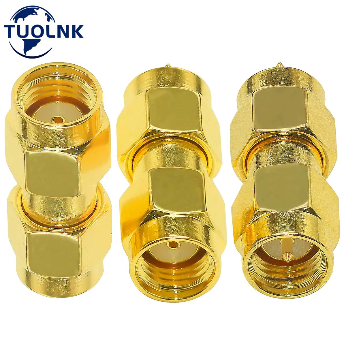 SMA Adapter Kit SMA Male to SMA Male Plug Straight RFCoax Connector  RP SMA Male to Male Coupler Converter 3type/lot 2pcs/lot