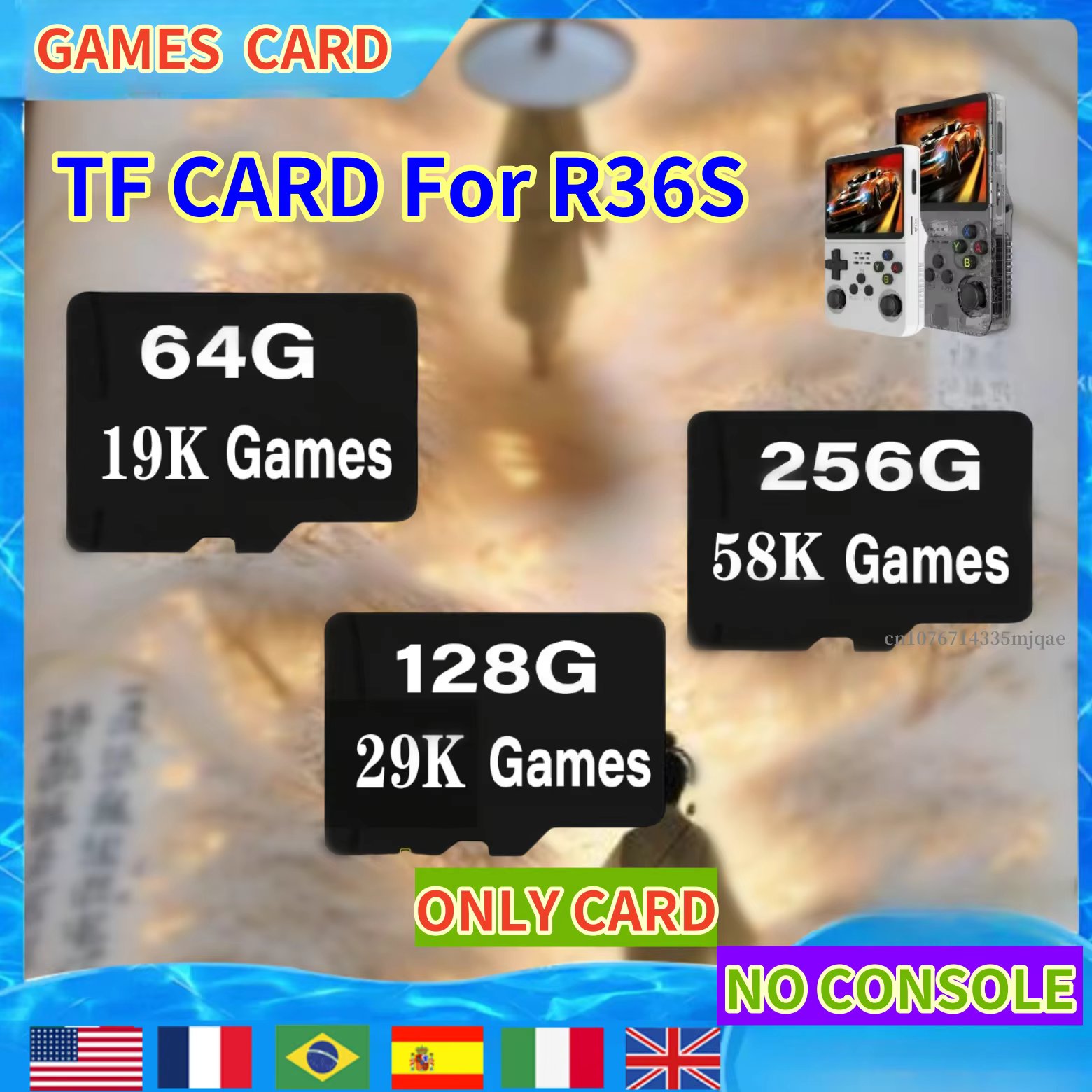 TF Card for R36S Retro Handheld Video Game Console Linux System SD CARD Pre-install Retro Games Video Player Memory Card R36S