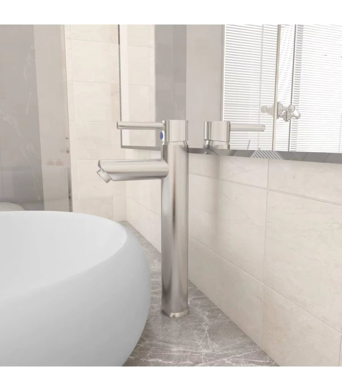 12x30 cm silver bathroom mixer faucets