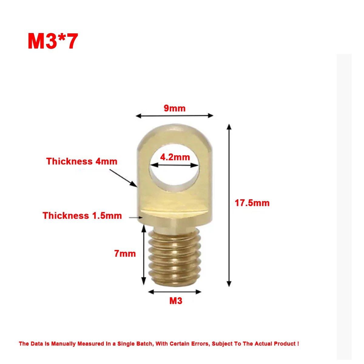Brass Lifting Ring Ear Nut Round Screw Foot Used For Hardware Stainless Steel Factory Lights Drones Etc M3M4M5M6M8