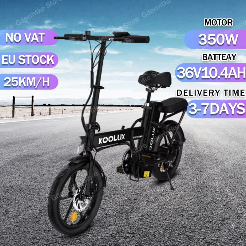Electric Bicycle Folding 350W Brushless Motor 36V10.4AH Lithium Battery E Bike Adult 16-inch Tire Disc Brake City Electric Bike