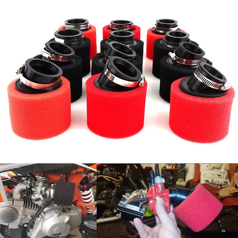 Motorcycle Scooter Dirt Pit Bike Moped Parts 35mm 38mm 42mm 45mm 48mm 50mm 60mm Bend Elbow Neck Foam Air Filter Sponge Cleaner