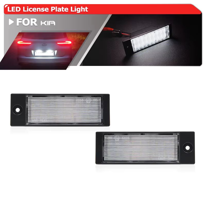 2x Fits For Kia Forte Seden 2019- XCeed 2019 2020 2021 White Canbus SMD Rear Led License Plate Lights Auto Tag Lamps