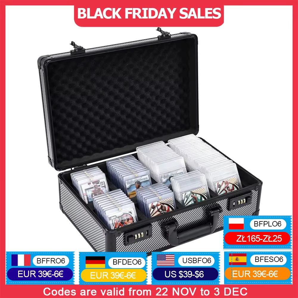 Graded Card Case,Trading Card Storage Box, Toploader Card Cases for Sports Cards, Slab Case for Graded Baseball Cards Storage