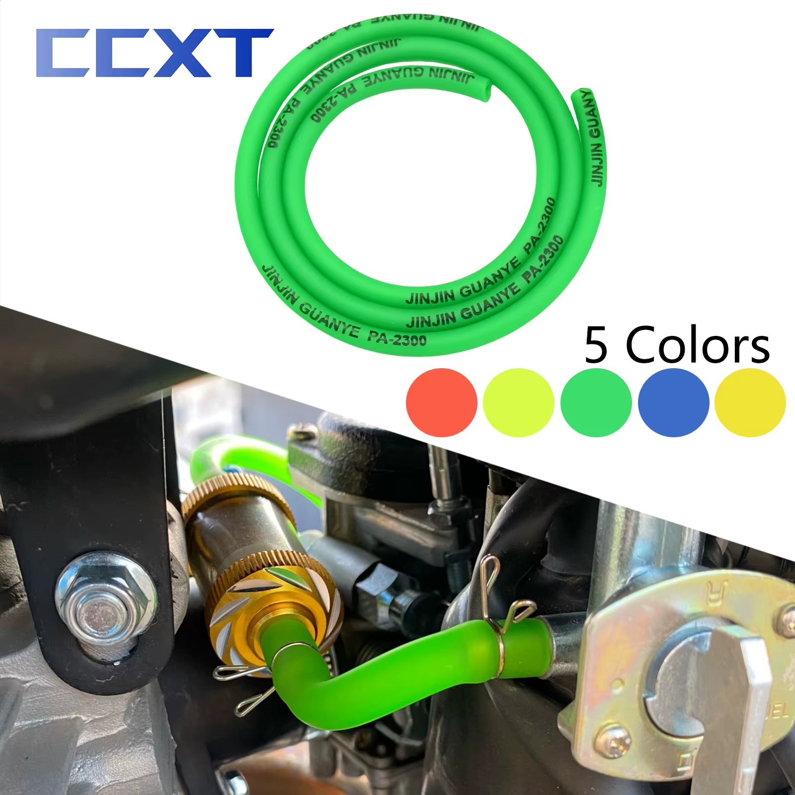 Motorcycle ATV Scooter 1M 3M 5M Yellow Green Red Blue Fuel Oil Hose Tubes Rubber Soft Tube For Honda Kawasaki Yamaha KTM Suzuki