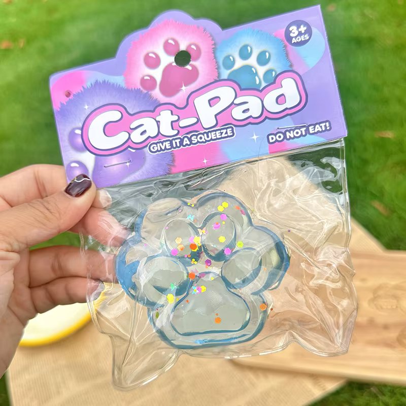 New Transparent Patch Cat Paw Decompression Toys Kawaii Cartoon Antistress Stress Relief Slow Rising Toys For Adult Kids Toys