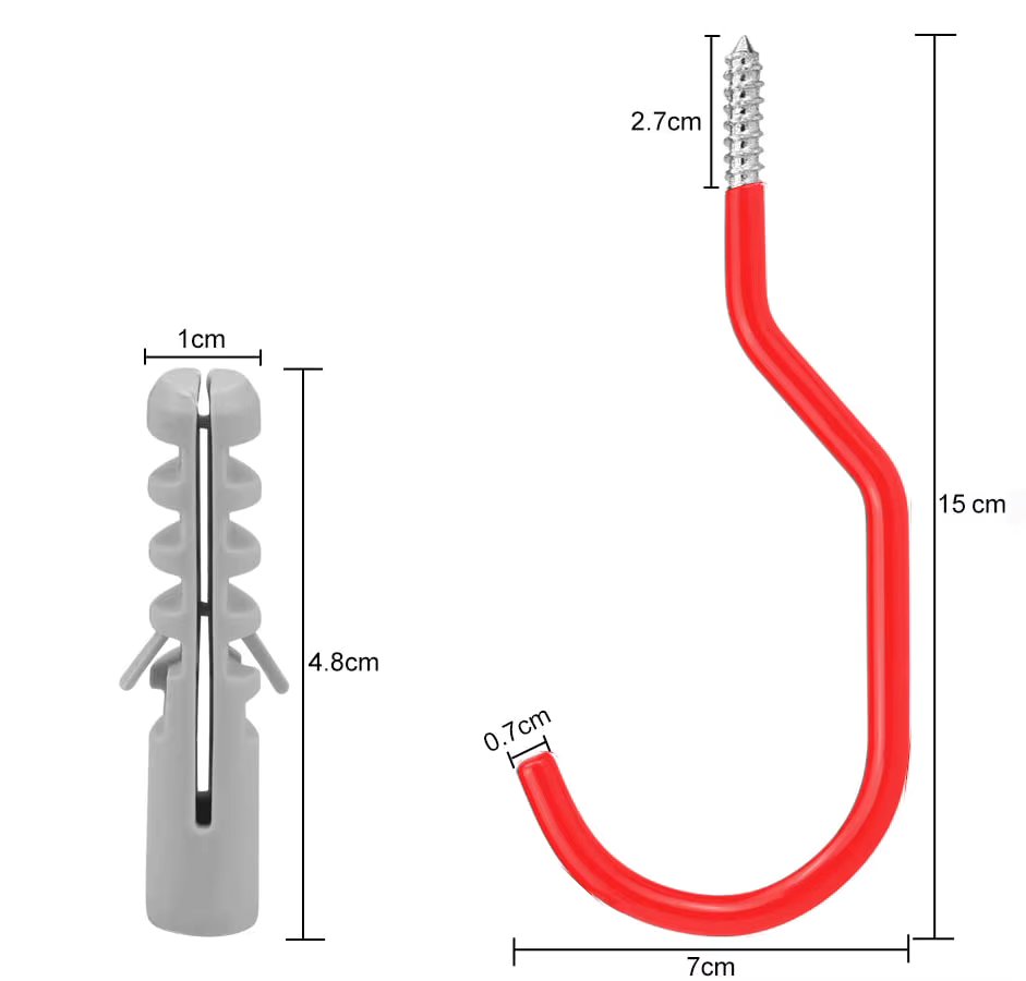 Bicycle holder hooks wall hangers finished in rubber and Tacos 2 units