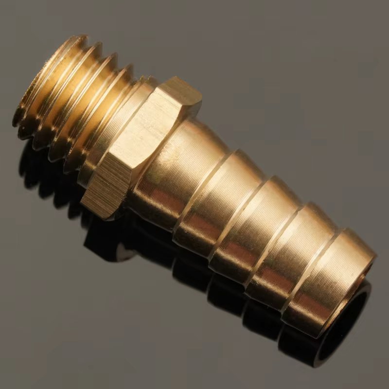 Brass Pipe Fitting 6mm-16mm Hose Barb Tail M8 M10 M12 M14 Metric Male Thread Connector Joint Copper Coupler Adapter