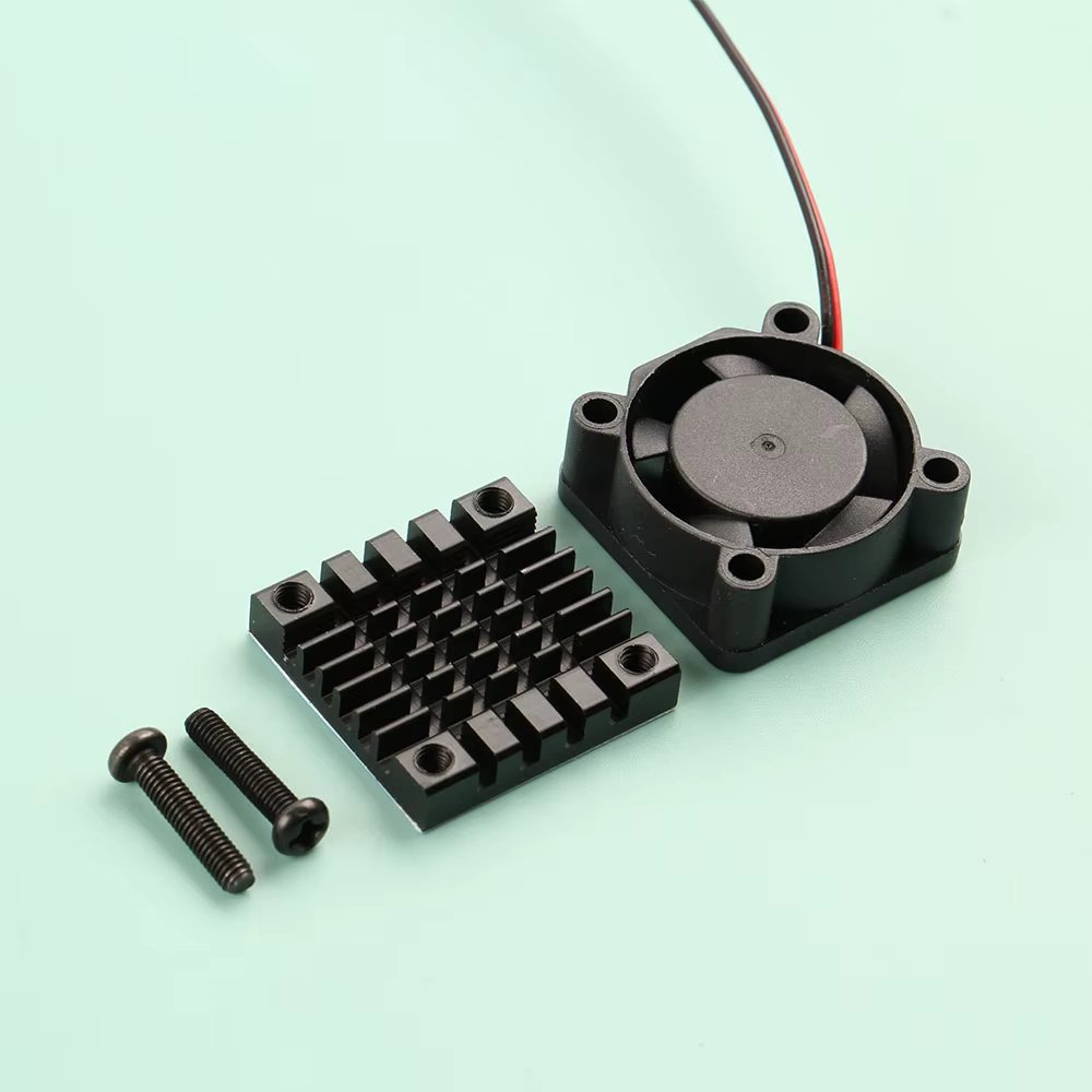 25x25mm 25*50mm Heatsink and 5V 12V Cooling Fan Combination Aluminum Radiator Small Cooler for PCB Raspberry Pi RPI