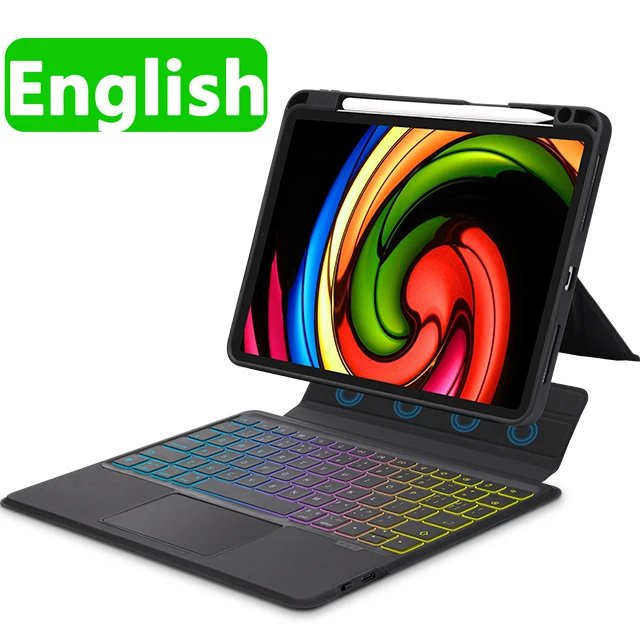 GOOJODOQ Magic Keyboard Case for iPad Pro 11 iPad Air 5 Air 4 iPad 9th Generation 10.2/10.5 Magnetic Detachable RGB Keyboard