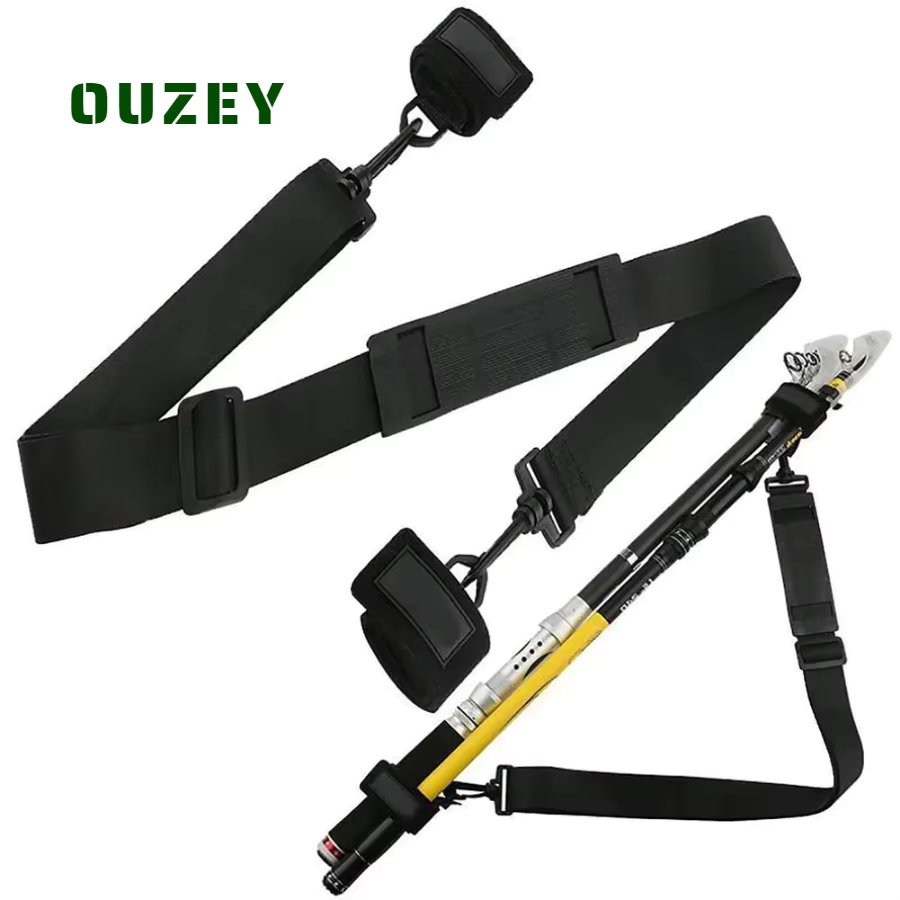 Fishing Rod Carrying Strap Sling Shoulder Belt Security Tools Nylon Lure Rod Magic Tape Straps Tackle Accessories Dropship