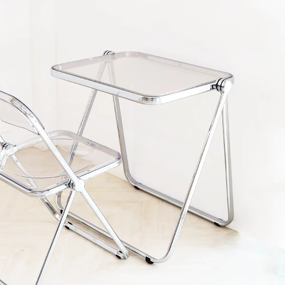 Glosi Folding Table Folding Ghost Transparent Acrylic Plastic