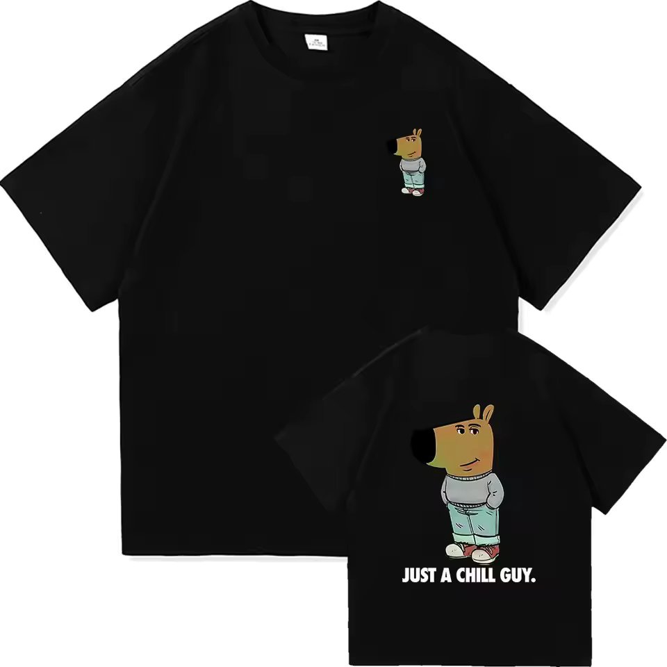 I'm Just A Chill Guy T Shirt Funny Men Clothing Harajuku Vintage Unisex High Quality Cotton Clothes Anime TShirts Male