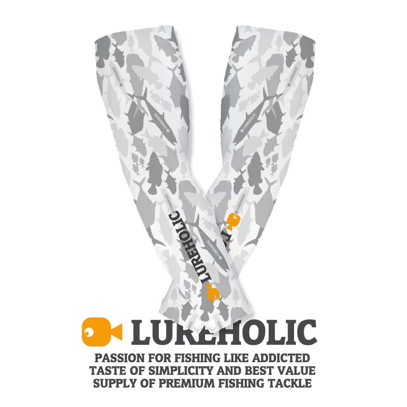 Lureholic UPF50+ lure fishing arm sleeves Anti-UV sun proof protect skin from sunshine