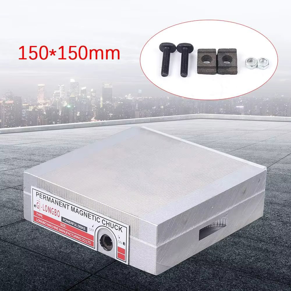 150 x 150 mm - Plaque de serrage magnétique permanente - Mandrin magnétique - Pour ponceuses