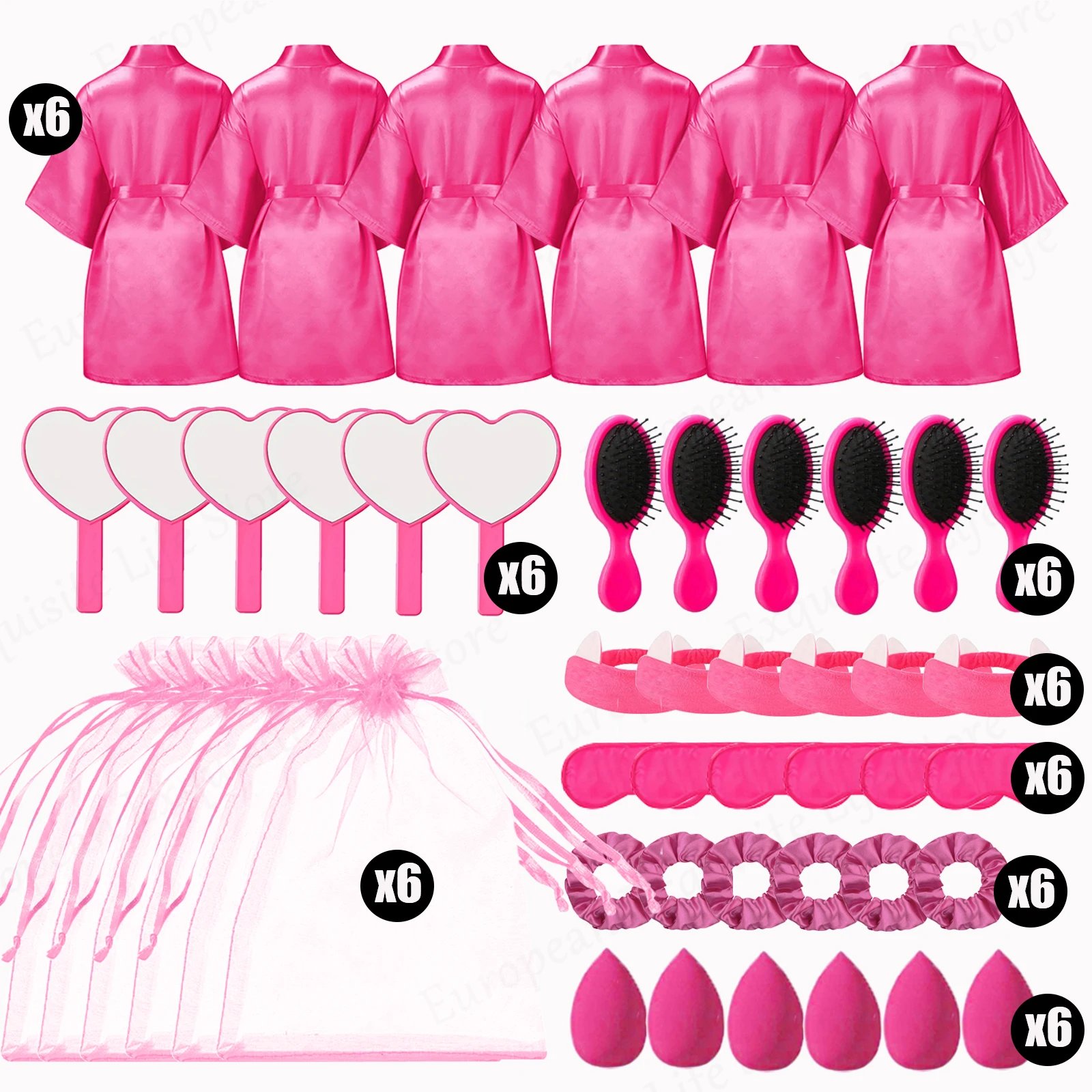 Rose Red 6 Sets