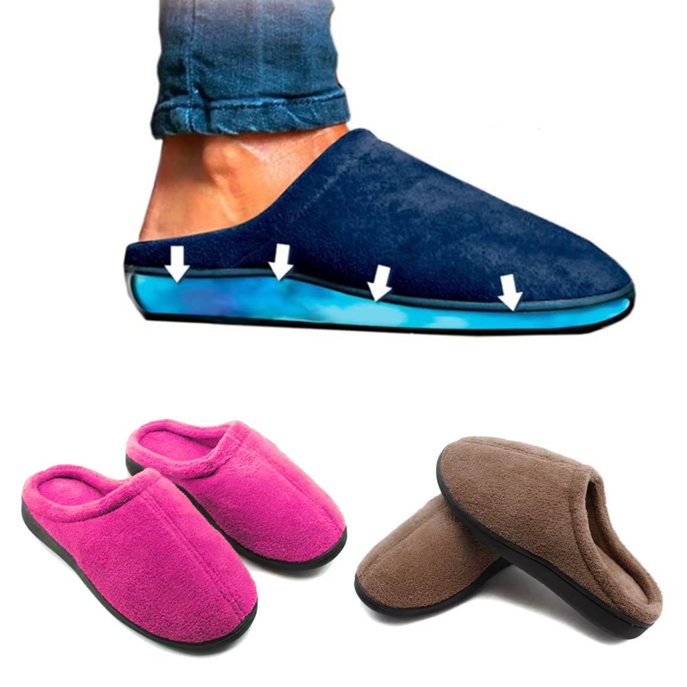 Slippers House woman and man Slipper with gel sole comfort relax for autumn winter soft velvet slippers unisex shoes for home