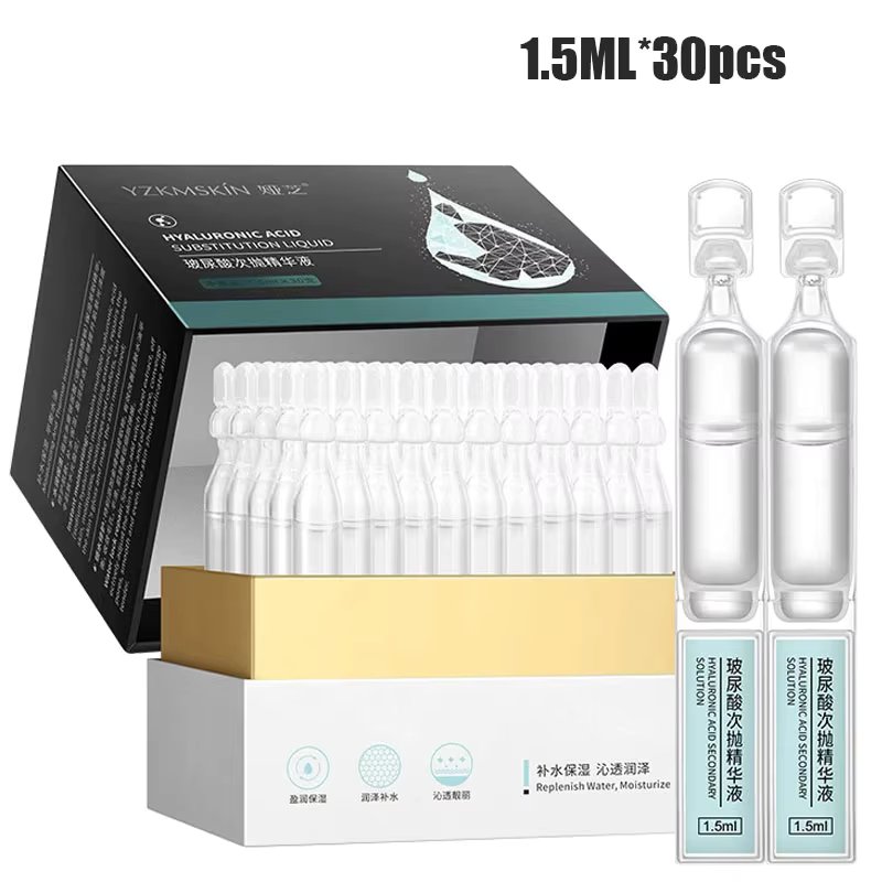 30pcs Hyaluronic Acid Face Serum Solution Nourish Repair Fine Lines Facial Hydration Anti-wrinkles Aging Face Care Essence Set