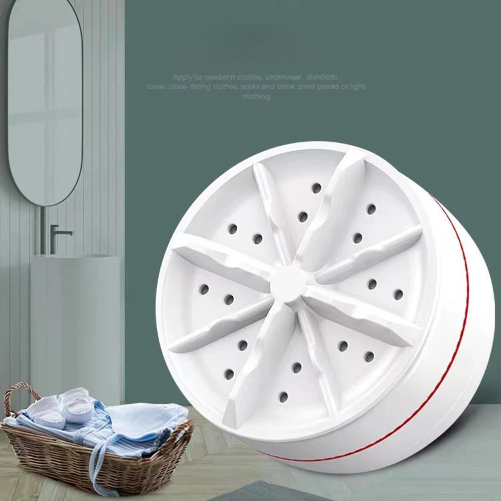 Portable Washing Machine Intelligent Timing Mini Washing Turbine Rotation Forward Reverse Wave Wheel for Intimate Clothes Socks