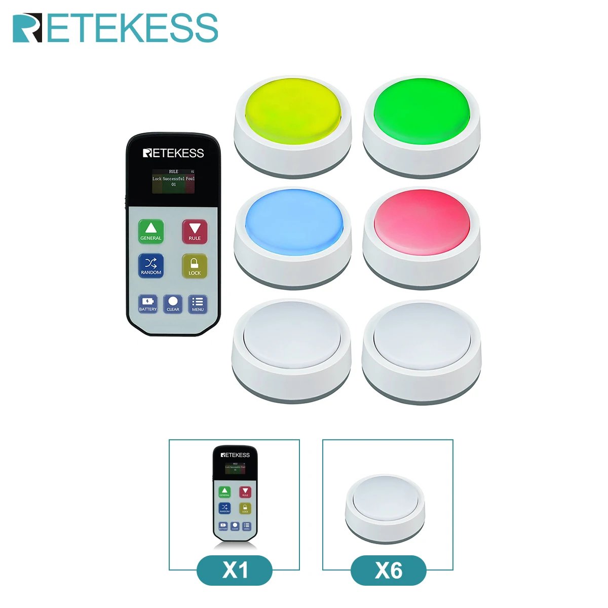 1 host 6 pcs button