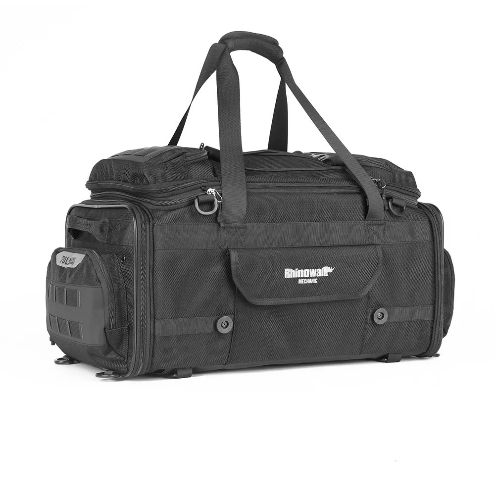 Rhinowalk Motorcycle Tail Bag Waterproof 50-70L Expandable Back Seat Bag Dry-Wet Separation Versatile Backpack 14" Laptop Pocket