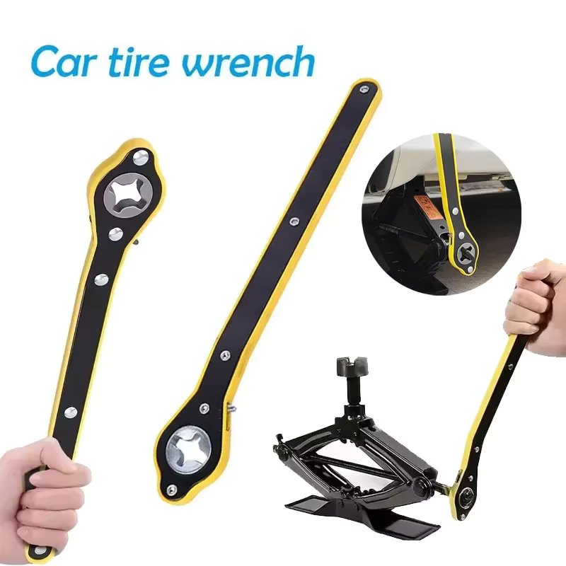 Car Labor Saving Jack Ratchet Wrench Tire Jack Removal Wrench Cross Jack Labor Saving Wrench Jack Rocker Arm Remover