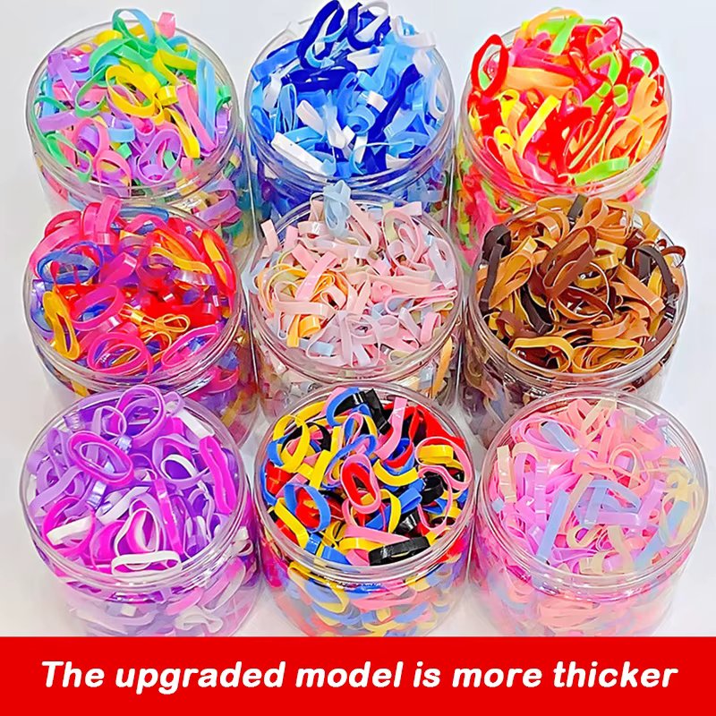 500PCS Upgraded Thickened Elastic Hair Bands For Women Girls Durable Hair Tie Not Easy To Break Rubber Bands Hair Accessories