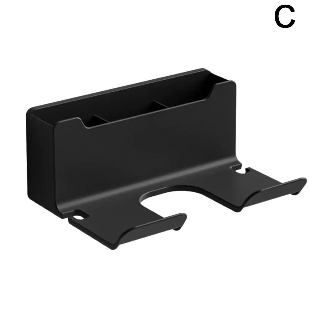Hair Dryer Holder Wall Dryer Cradle Straightener Stand Hairdryer Organizer Storage Box Bathroom Wall Mounted Shelf