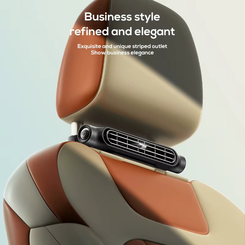 CF04 Innovative Car Seat Fan with Strong Wind Low Noise Three Adjustable Speeds Space-saving Design Ideal for Interior Cooling
