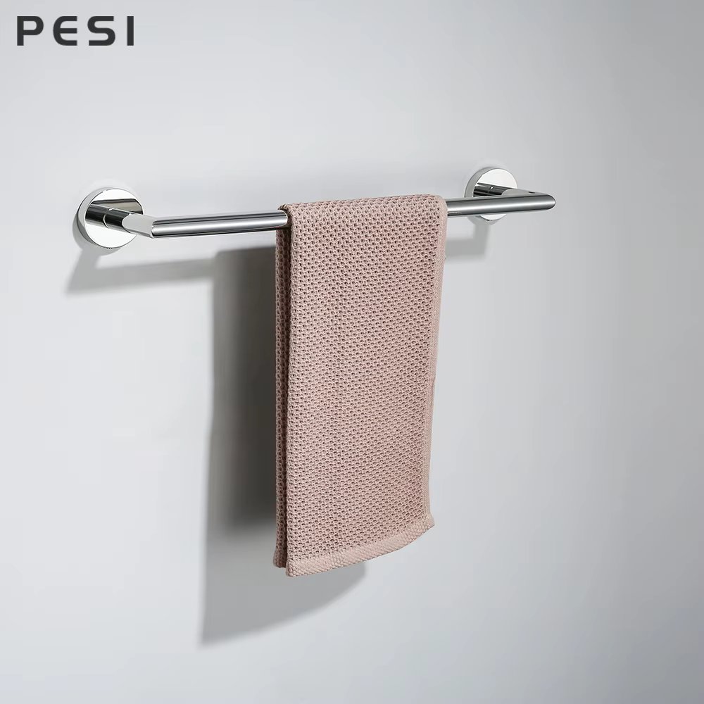 Wall Mounted Towel Holder Rack Hanger Shelf Rail Stand Bar Rod Hanging For Towel Bathroom Kitchen Accessories Polished Chrome